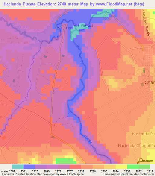 Hacienda Pucate,Ecuador Elevation Map