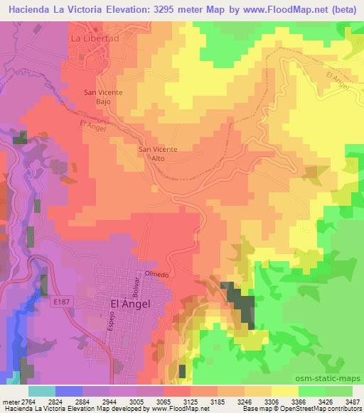 Hacienda La Victoria,Ecuador Elevation Map