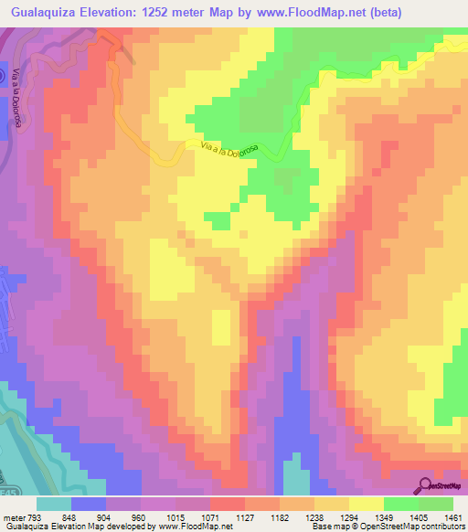 Gualaquiza,Ecuador Elevation Map