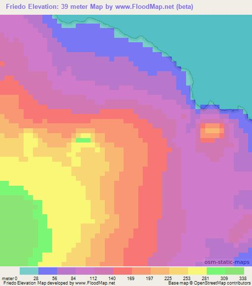 Friedo,Ecuador Elevation Map