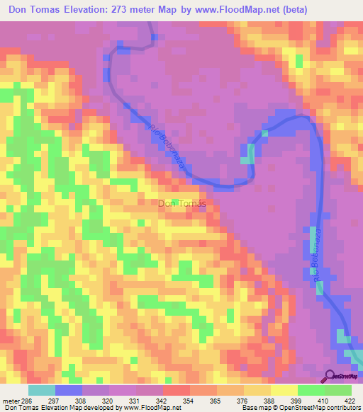 Don Tomas,Ecuador Elevation Map