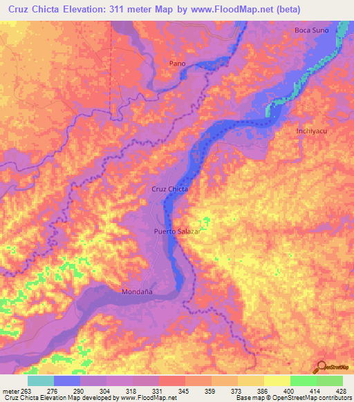 Cruz Chicta,Ecuador Elevation Map