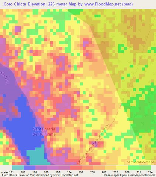 Coto Chicta,Ecuador Elevation Map