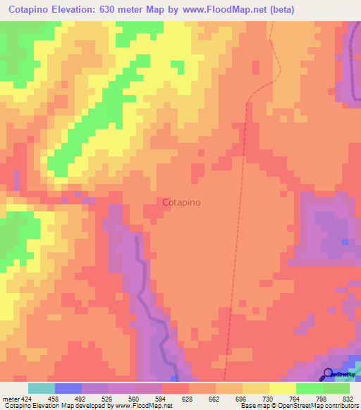 Cotapino,Ecuador Elevation Map