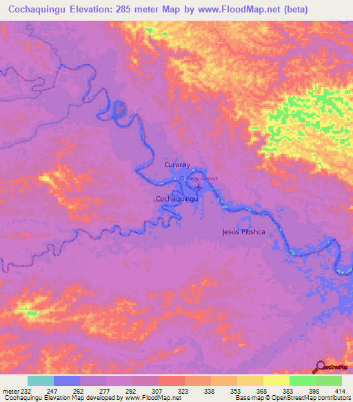 Cochaquingu,Ecuador Elevation Map