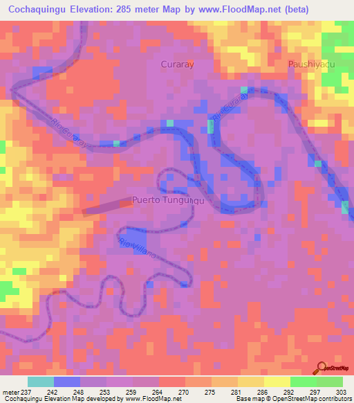 Cochaquingu,Ecuador Elevation Map