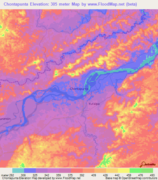 Chontapunta,Ecuador Elevation Map