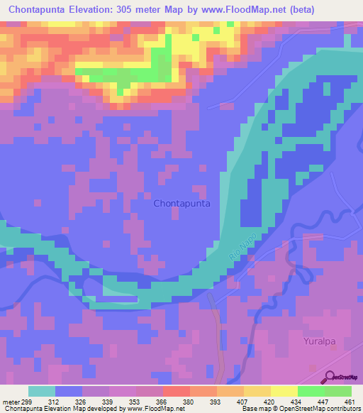 Chontapunta,Ecuador Elevation Map