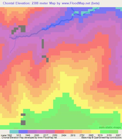 Chontal,Ecuador Elevation Map