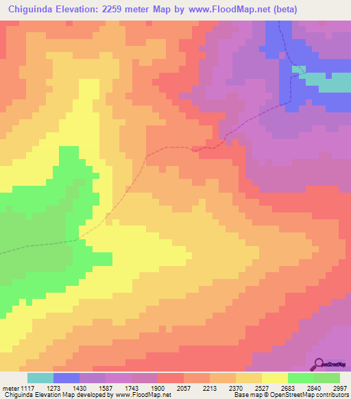 Chiguinda,Ecuador Elevation Map