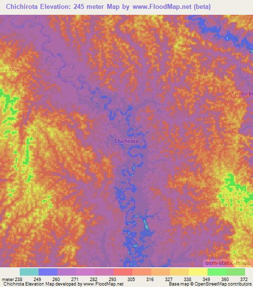 Chichirota,Ecuador Elevation Map