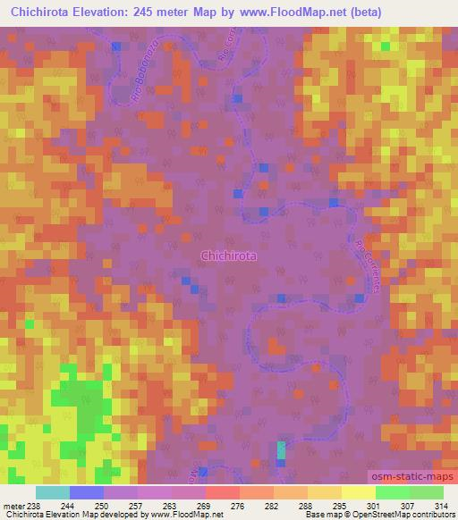 Chichirota,Ecuador Elevation Map