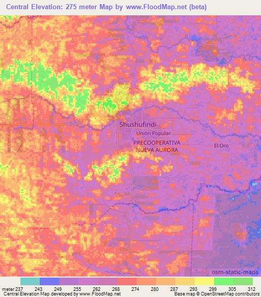 Central,Ecuador Elevation Map