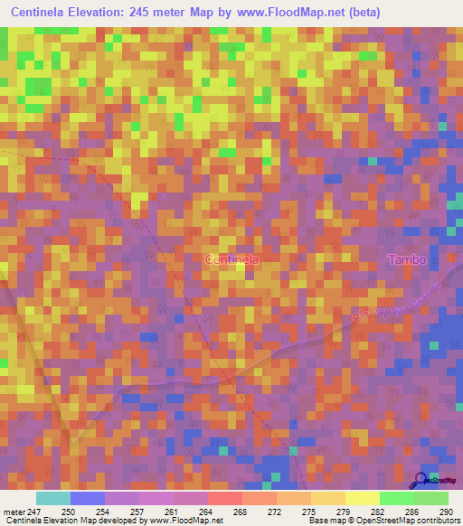 Centinela,Ecuador Elevation Map