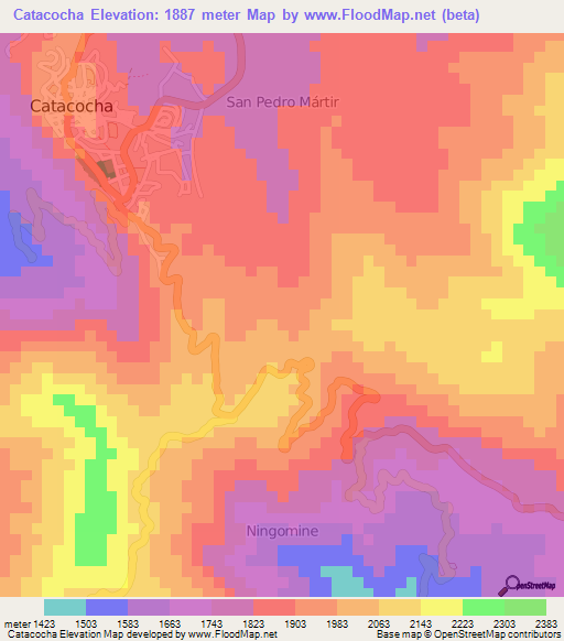 Catacocha,Ecuador Elevation Map