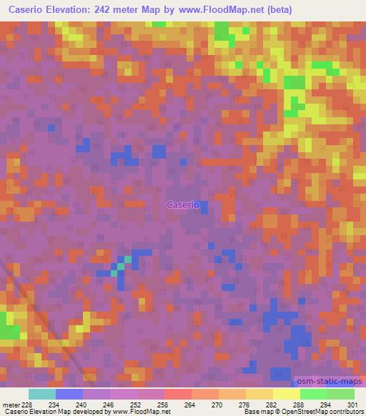 Caserio,Ecuador Elevation Map