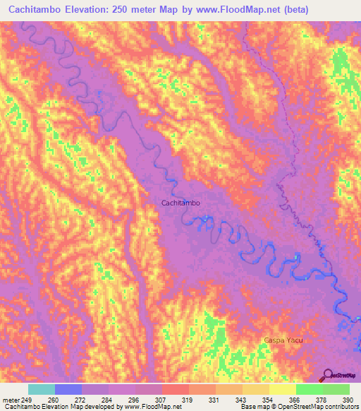 Cachitambo,Ecuador Elevation Map