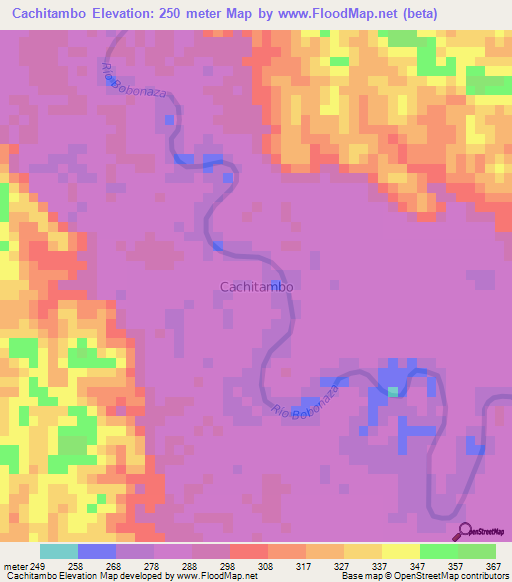 Cachitambo,Ecuador Elevation Map