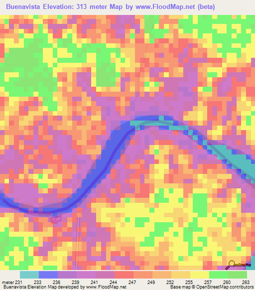 Buenavista,Ecuador Elevation Map