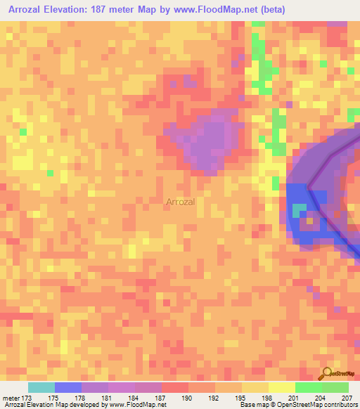 Arrozal,Ecuador Elevation Map