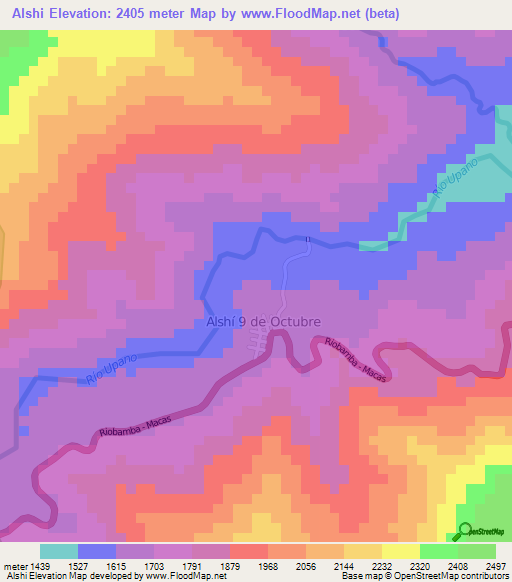 Alshi,Ecuador Elevation Map