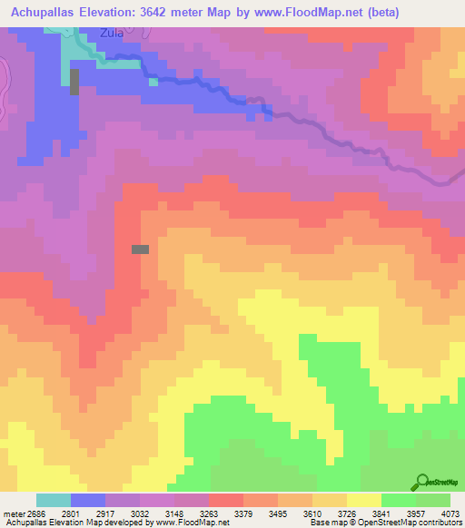 Achupallas,Ecuador Elevation Map