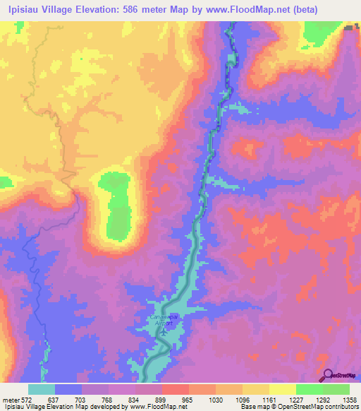 Ipisiau Village,Guyana Elevation Map