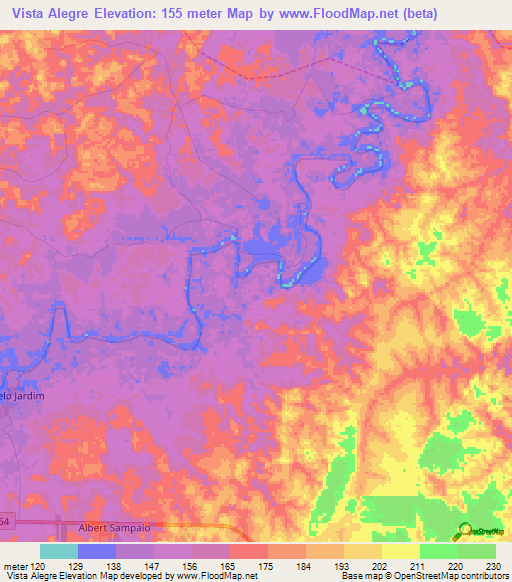 Vista Alegre,Brazil Elevation Map