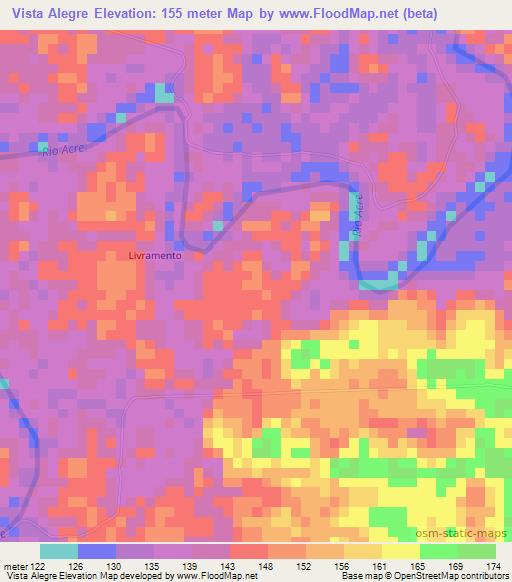 Vista Alegre,Brazil Elevation Map