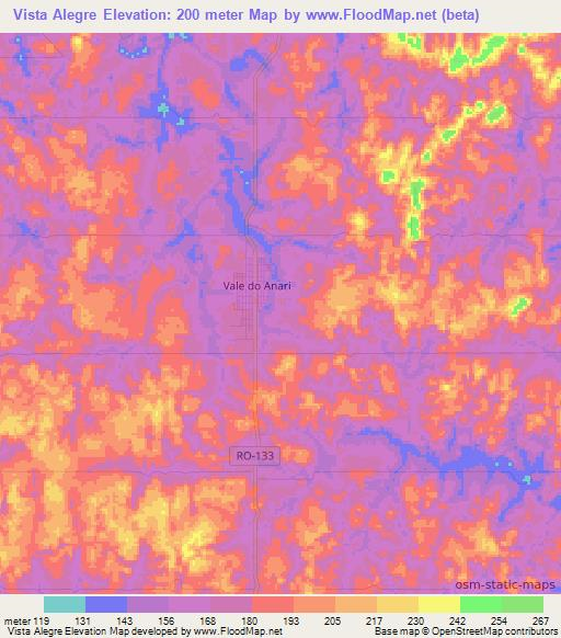 Vista Alegre,Brazil Elevation Map