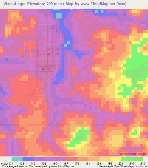 Vista Alegre,Brazil Elevation Map