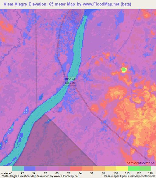 Vista Alegre,Brazil Elevation Map