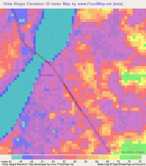 Vista Alegre,Brazil Elevation Map