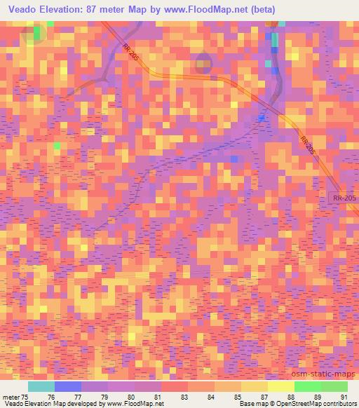 Veado,Brazil Elevation Map