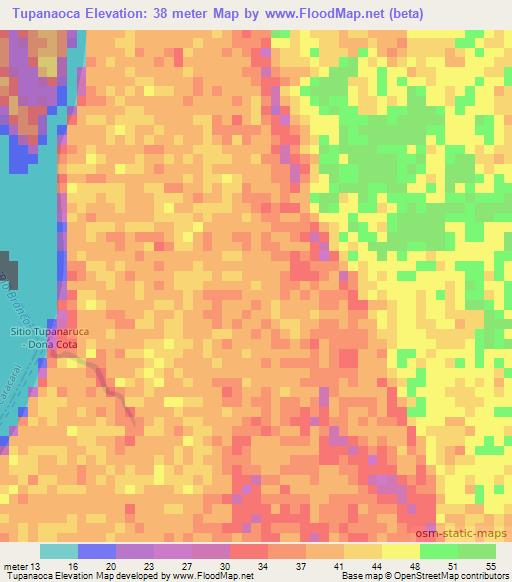 Tupanaoca,Brazil Elevation Map