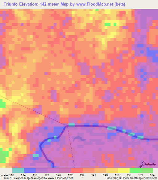 Triunfo,Brazil Elevation Map