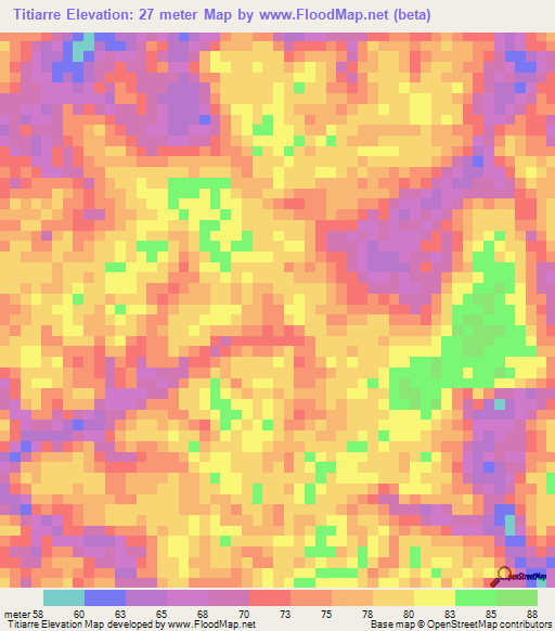 Titiarre,Brazil Elevation Map