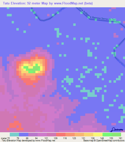 Tatu,Brazil Elevation Map