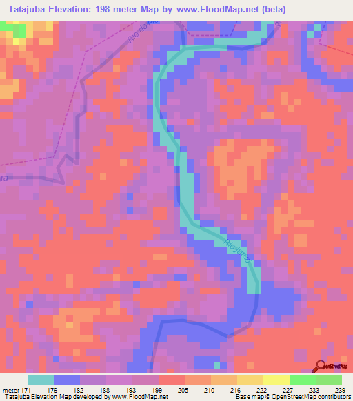 Tatajuba,Brazil Elevation Map