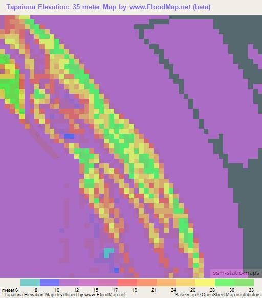 Tapaiuna,Brazil Elevation Map