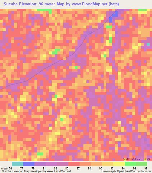 Sucuba,Brazil Elevation Map