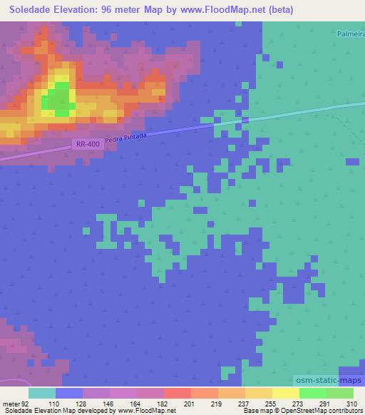 Soledade,Brazil Elevation Map