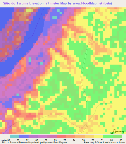 Sitio do Taruma,Brazil Elevation Map