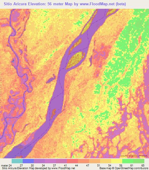 Sitio Aricura,Brazil Elevation Map