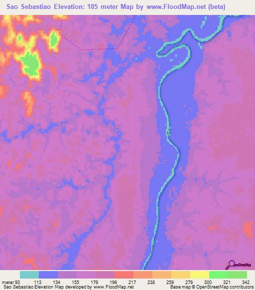 Sao Sebastiao,Brazil Elevation Map