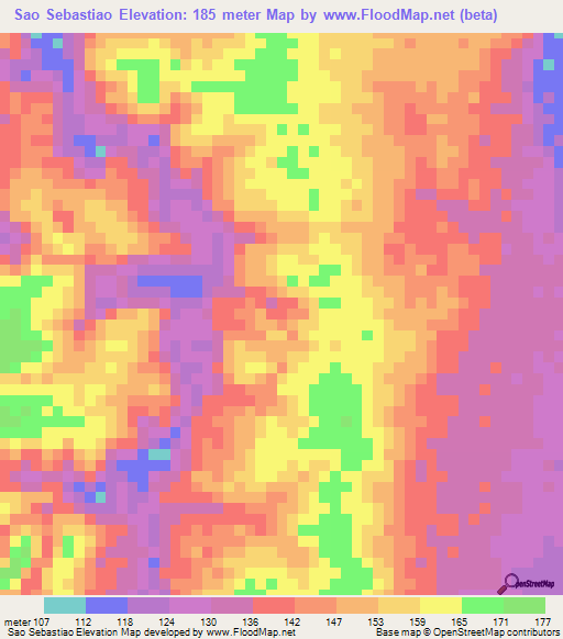 Sao Sebastiao,Brazil Elevation Map