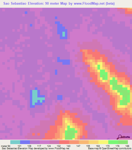 Sao Sebastiao,Brazil Elevation Map