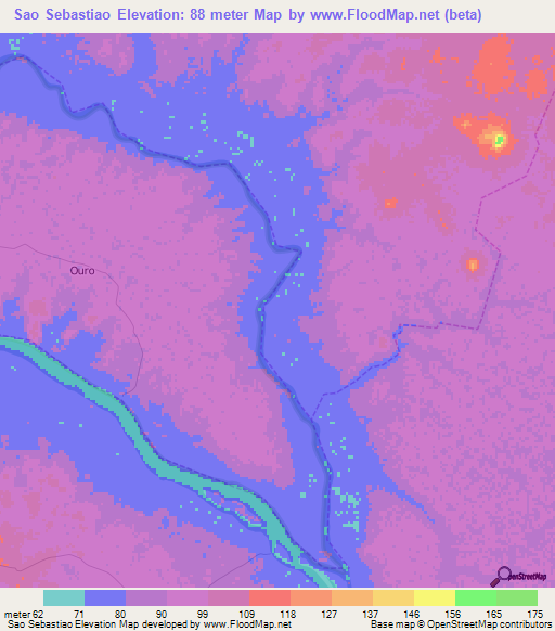 Sao Sebastiao,Brazil Elevation Map