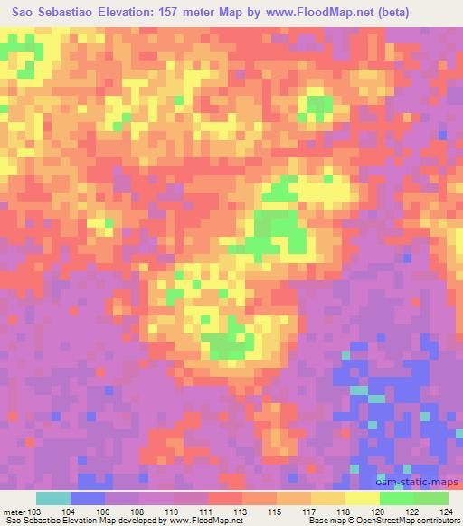 Sao Sebastiao,Brazil Elevation Map