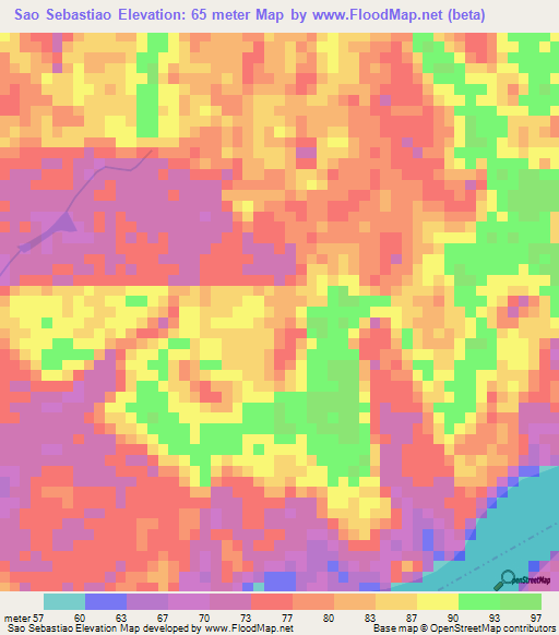 Sao Sebastiao,Brazil Elevation Map